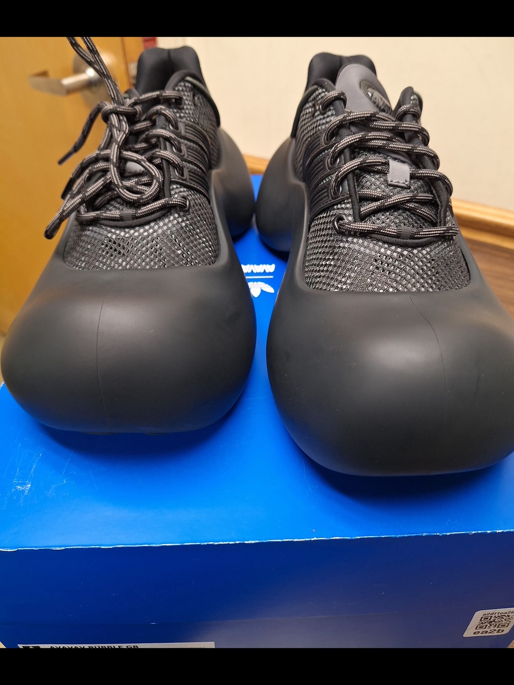 adidas Black Bulbous Toe Athletic Sneakers